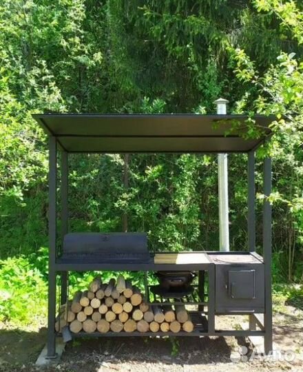 Мангал с крышей