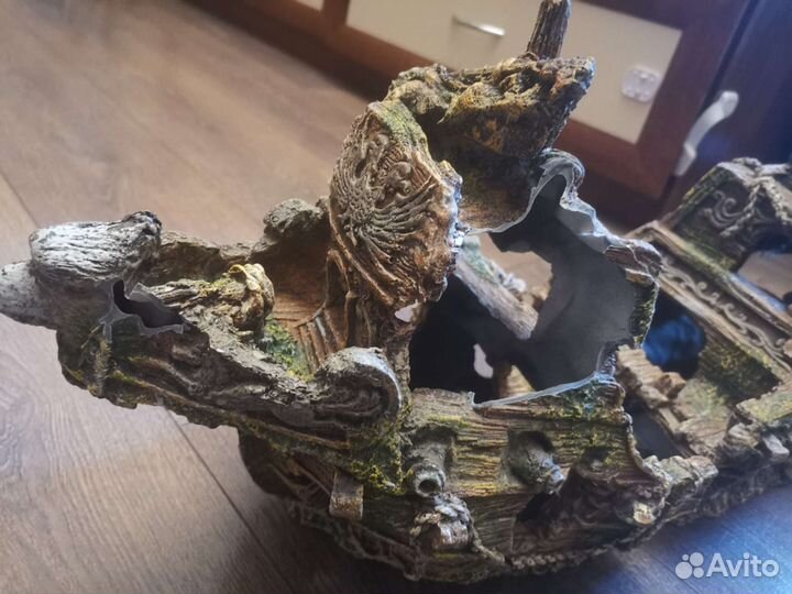 Затонувший корабль декор для аквариума