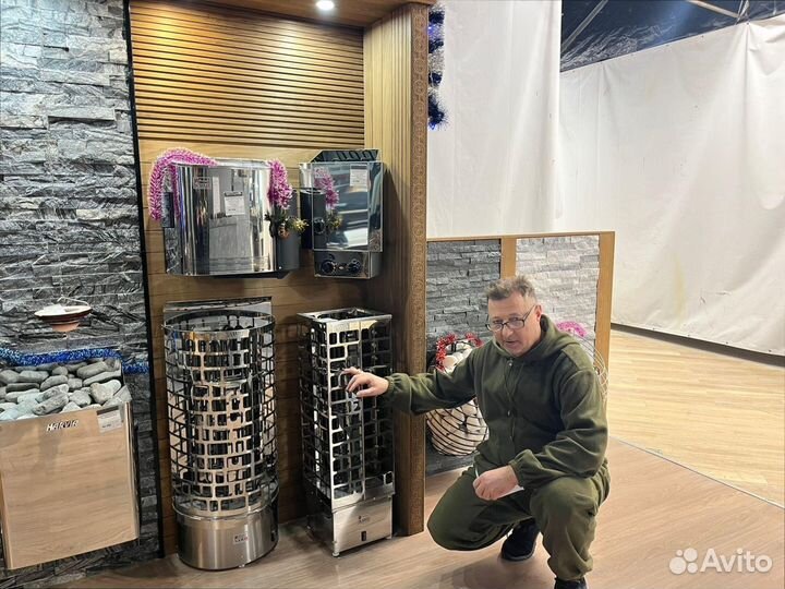 Банная печь с установкой