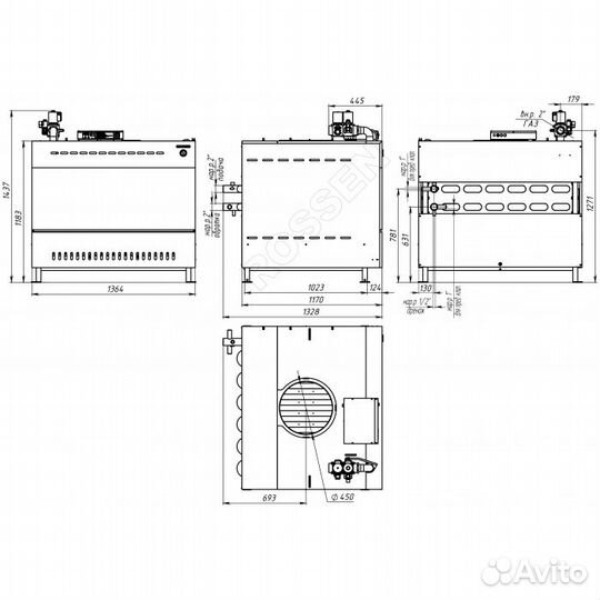 Котел напольный 60-500 RSA