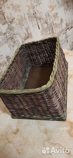Короб для хранения вещей из бумажной лозы