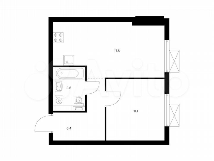 1-к. квартира, 38,7 м², 11/16 эт.