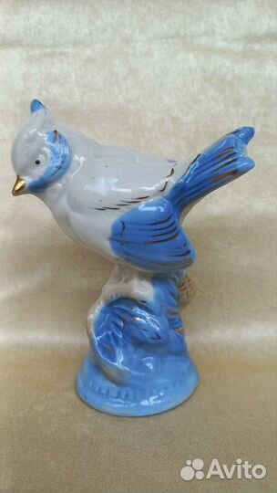 Статуэтка Синица. Старая Гжель