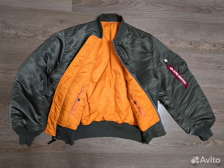 Бомбер Alpha industries MA-1 Gun metal размер XL