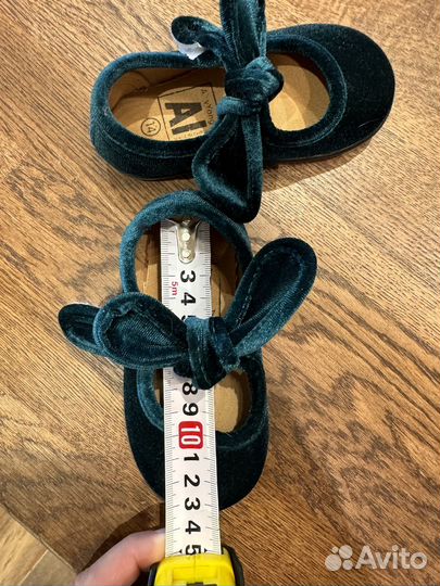 Туфельки бархатные для девочки