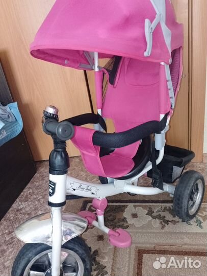 Велосипед коляска с родительской ручкой