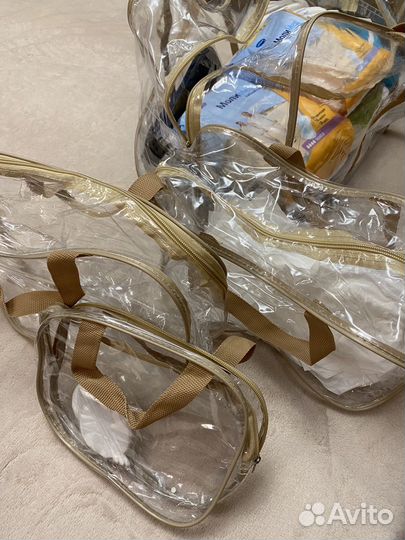 Сумка в роддом и прокладки внутри