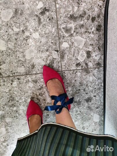 Туфли фуксия экозамша