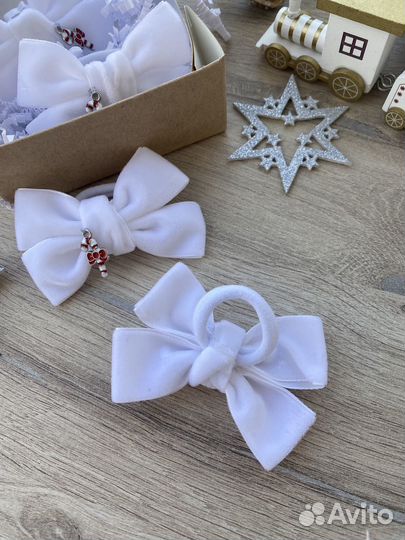 Бантики из замши для волос 2 шт