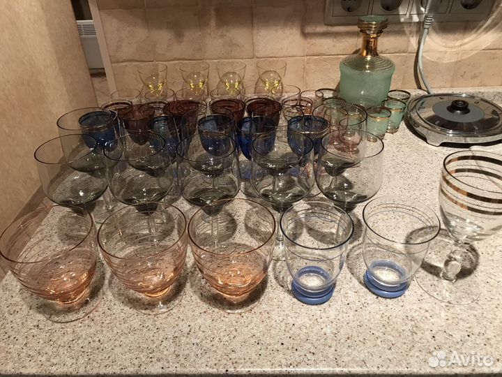Бокалы и рюмки времён ссср, винтаж