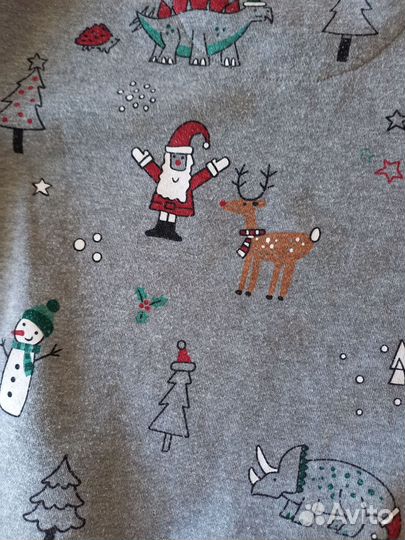 Новогодняя толстовка на мальчика 116