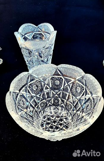 Бронь.Винтажный набор вазы хрусталь СССР
