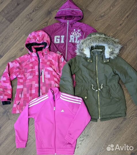 Вещи пакетом на девочку 128-134см H&M, Adidas и тд