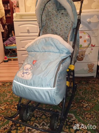 Детские санки коляска