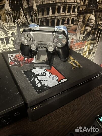 Sony PS4 slim 500gb 2 геймпада