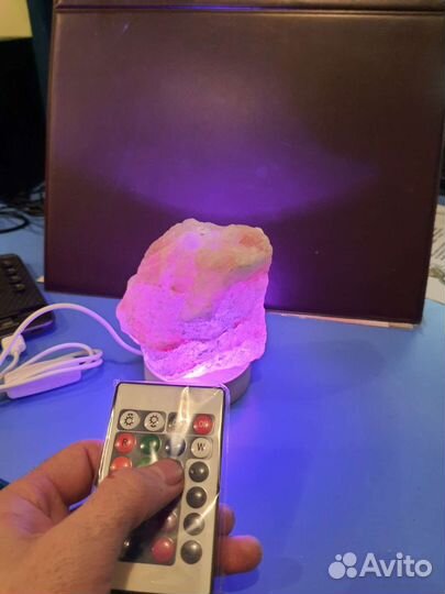 Солевая лампа с пультом управления