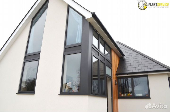 Алюминиевые окна, остекление теплый профиль