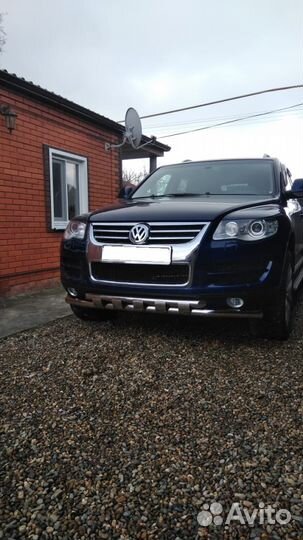 Защита бампера 60/53 с декором Volkswagen Touareg