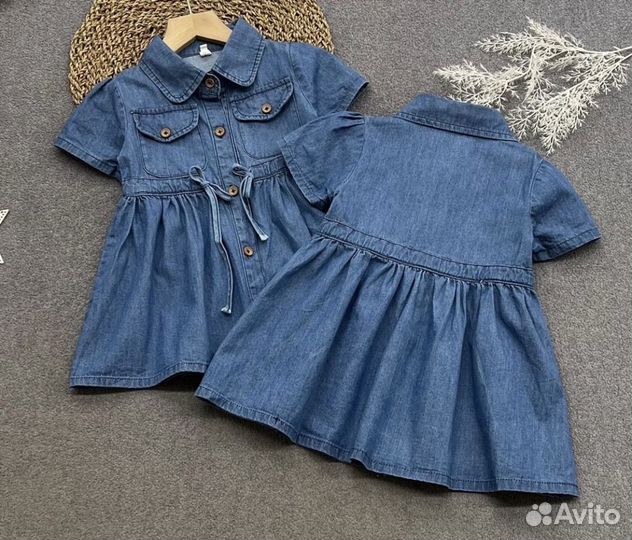 Платье джинсовое для девочки 92-116