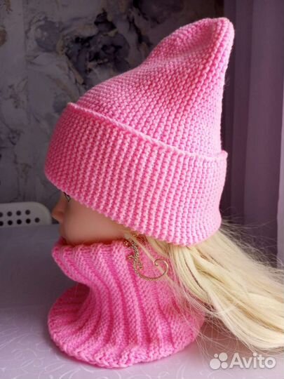 Комплект шапка и снуд женский