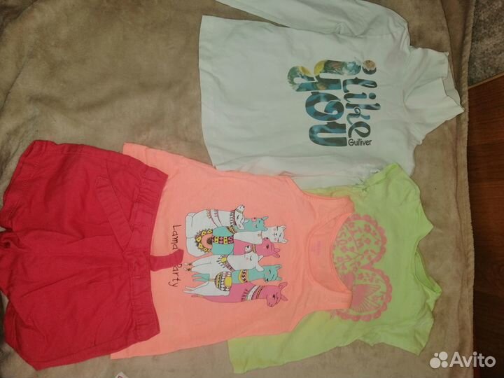 Пакетом летние вещи на 4 года р 104 16 вещей