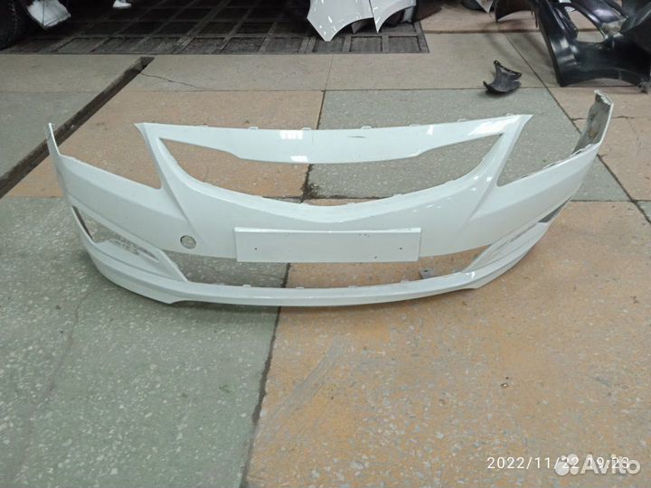 Бампер передний хендай солярис