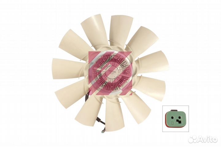 Вискомуфта вентилятора в сборе с крыльчаткой