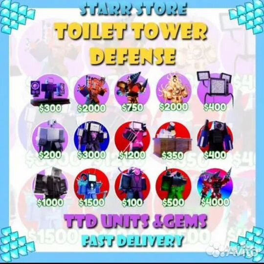Юниты Toilet Tower Defence Цена На Юниты в лс