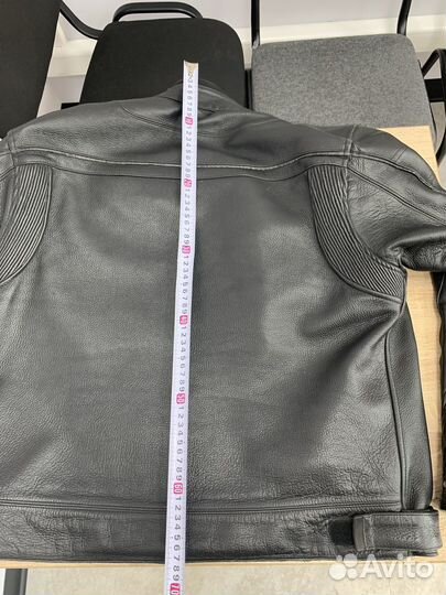 Мотокуртка кожаная мужская 48-50