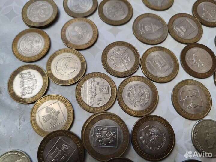 Юбилейные монеты 10 набор