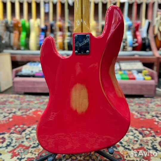 Бас-гитара Fender American Jazz Bass JJ Fiesta Red