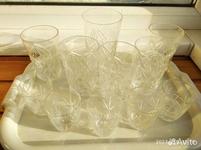 Хрустальные рюмки, бакалы СССР