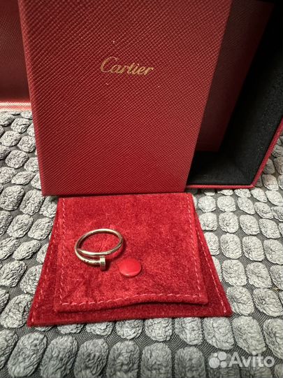 Cartier кольцо гвоздь белое золото