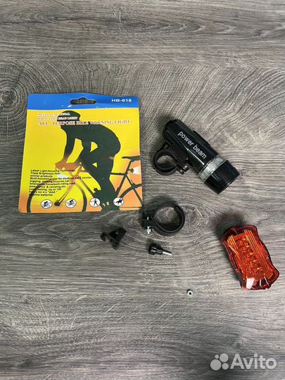 Фонарь велосипедный передний задний батарейки