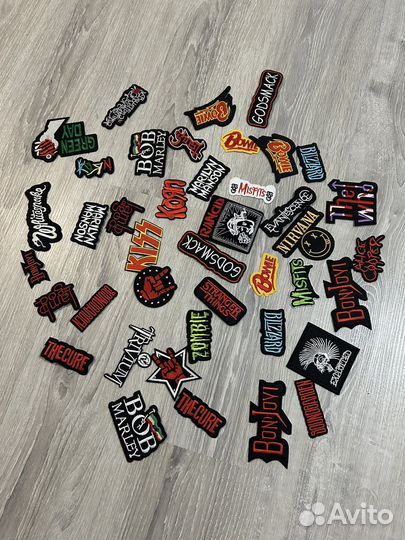 Термо нашивки рок групп патчи