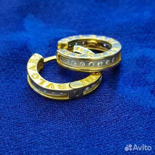 Золотые серьги bulgari