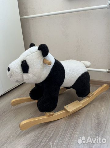 Панда качалка деревянная