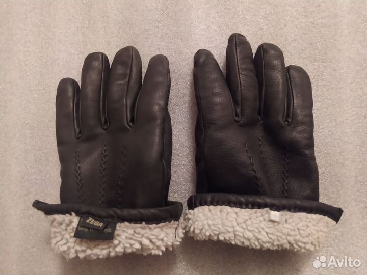 Перчатки кожаные. Мужские. Зимние. Мех