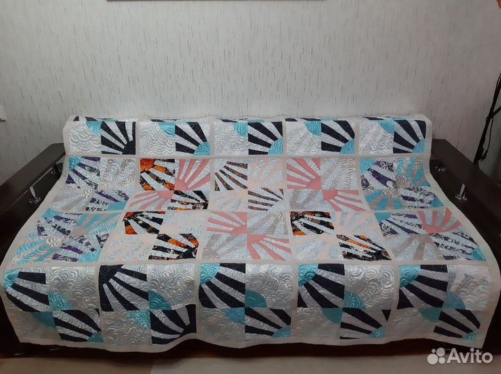 Лоскутное покрывало, ручной работы