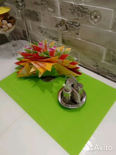 Подсвечники, салфетки