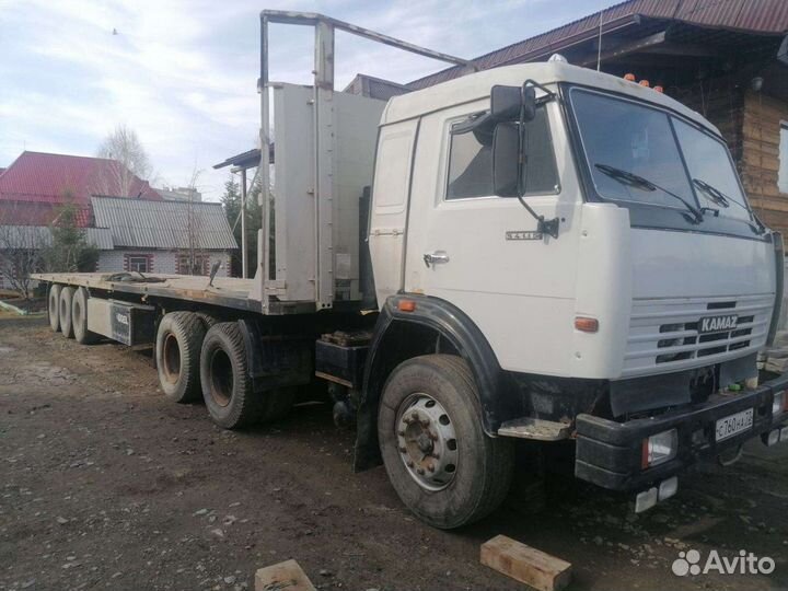 Грузоперевозки тягач длинномер площадка+конники