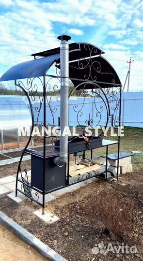 Мангал с крышей