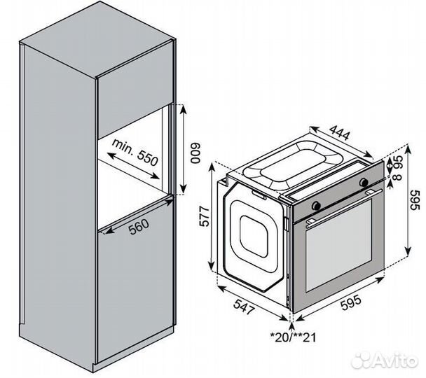 Электрический духовой шкаф Kuppersberg HF 607 BX