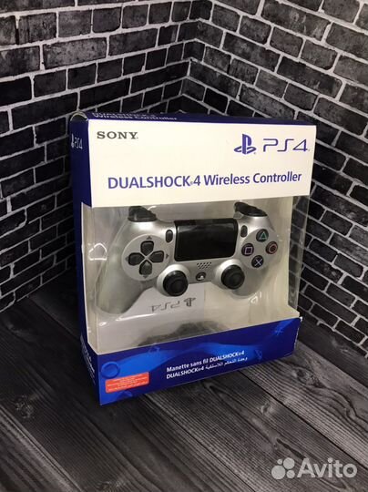 Джойстик безпроводной Sony PS4, серебро, новый