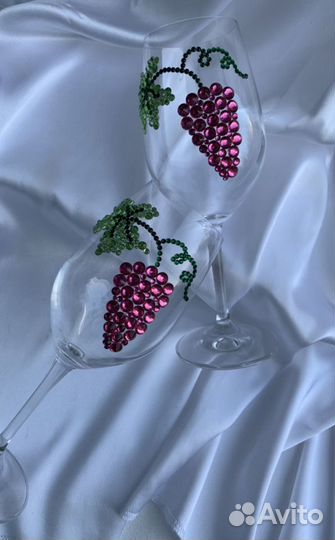 Бокалы с инкрустацией