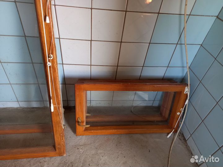 Деревянные окна б/у со стеклопакетом