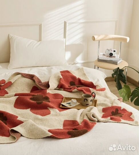 Плед махровый плюш в стиле zara home