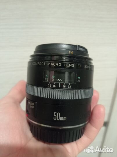 Объектив canon compact macro lens ef 50 mm 1:2.5
