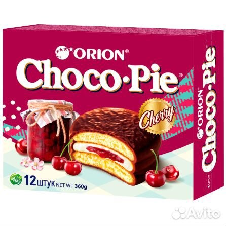 Пирожное Choco Pie Вишня 336г Orion