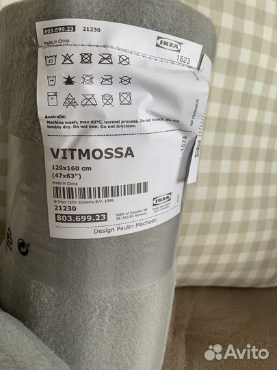 Плед витмосса икеа